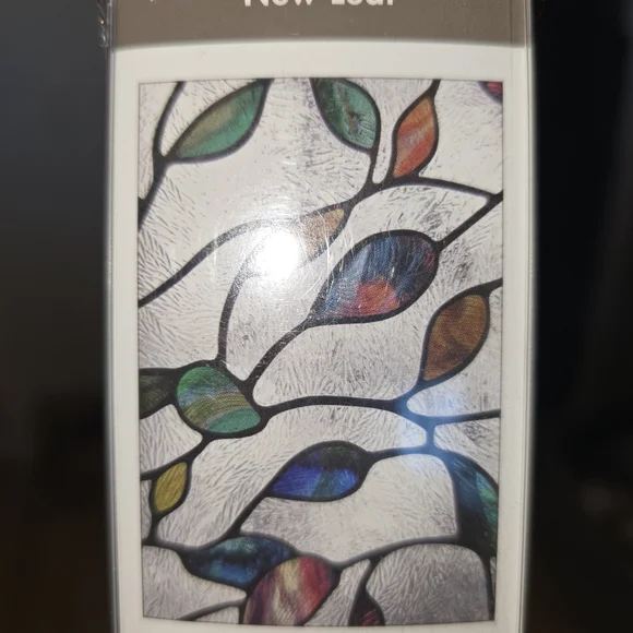 Colorful Leaf Pattern Window Privacy Film - Picture 2 of 5